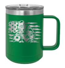 Load image into Gallery viewer, Welder Flag Laser Engraved Mug (Etched)
