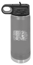 Load image into Gallery viewer, Welder Flag Laser Engraved Water Bottle (Etched)
