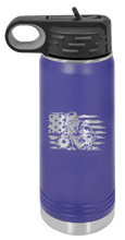 Load image into Gallery viewer, Welder Flag Laser Engraved Water Bottle (Etched)
