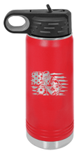 Load image into Gallery viewer, Welder Flag Laser Engraved Water Bottle (Etched)
