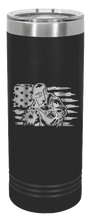 Load image into Gallery viewer, Welder Flag Laser Engraved Skinny Tumbler (Etched)
