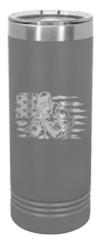 Load image into Gallery viewer, Welder Flag Laser Engraved Skinny Tumbler (Etched)
