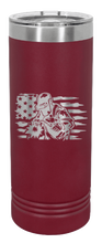 Load image into Gallery viewer, Welder Flag Laser Engraved Skinny Tumbler (Etched)
