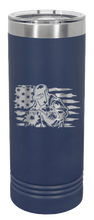 Load image into Gallery viewer, Welder Flag Laser Engraved Skinny Tumbler (Etched)
