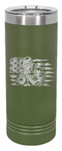 Load image into Gallery viewer, Welder Flag Laser Engraved Skinny Tumbler (Etched)
