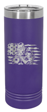 Load image into Gallery viewer, Welder Flag Laser Engraved Skinny Tumbler (Etched)
