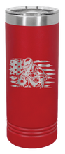 Load image into Gallery viewer, Welder Flag Laser Engraved Skinny Tumbler (Etched)
