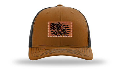 Welder Flag Leather Patch Richardson 112 Hat