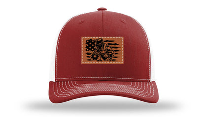 Welder Flag Leather Patch Richardson 112 Hat