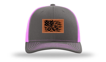 Welder Flag Leather Patch Richardson 112 Hat