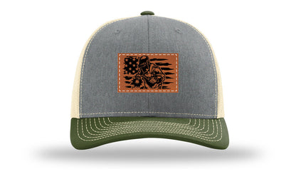 Welder Flag Leather Patch Richardson 112 Hat
