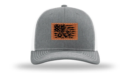 Welder Flag Leather Patch Richardson 112 Hat