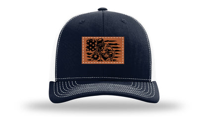 Welder Flag Leather Patch Richardson 112 Hat