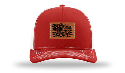 Welder Flag Leather Patch Richardson 112 Hat