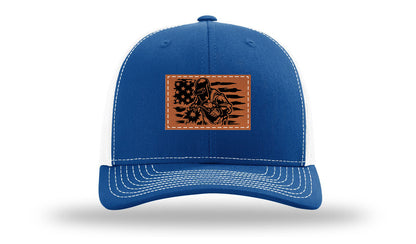 Welder Flag Leather Patch Richardson 112 Hat