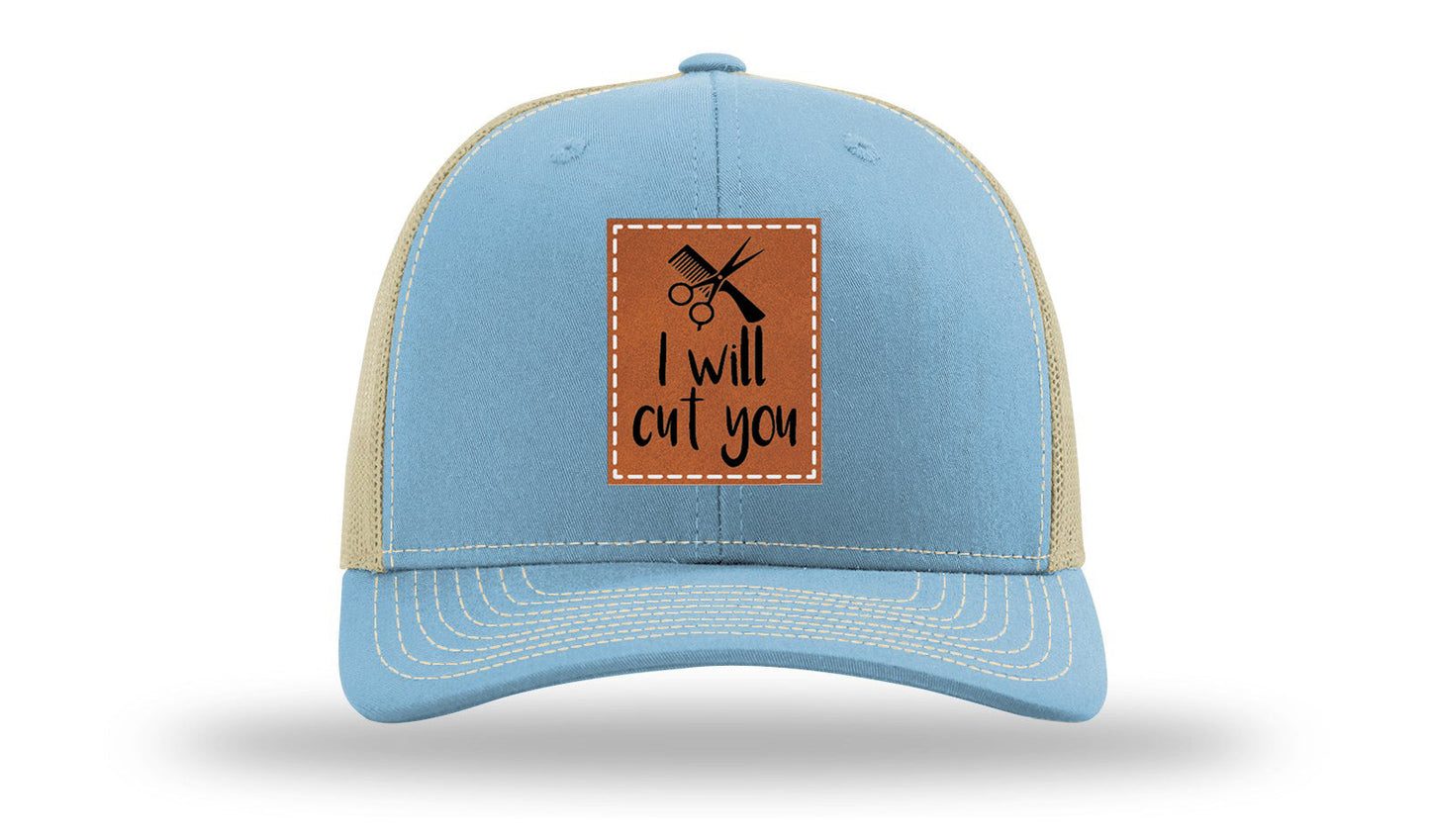 I Will Cut You Leather Patch Richardson 112 Hat