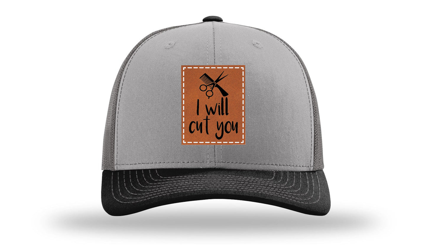 I Will Cut You Leather Patch Richardson 112 Hat
