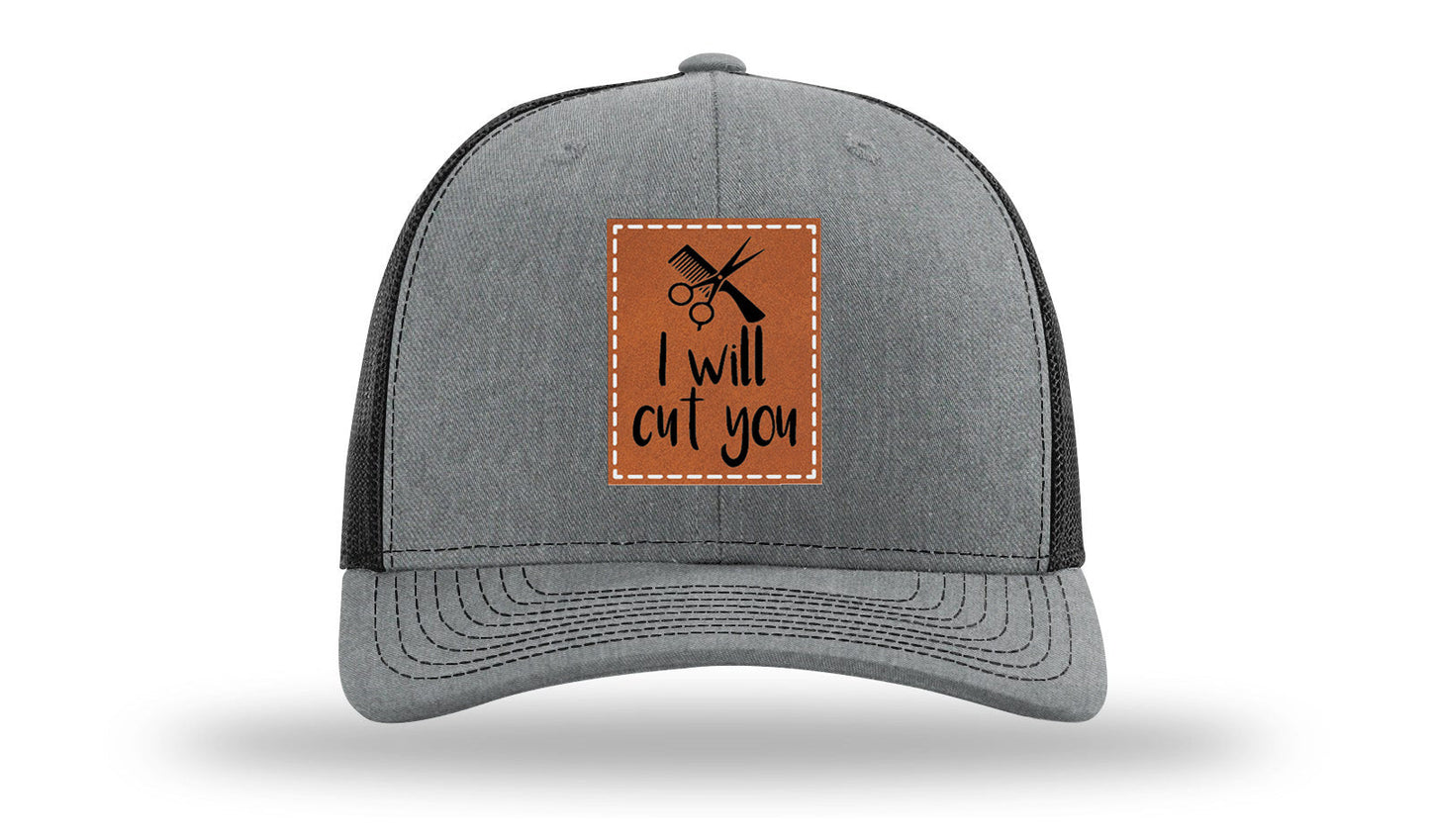 I Will Cut You Leather Patch Richardson 112 Hat