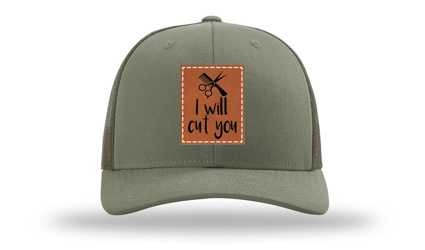 I Will Cut You Leather Patch Richardson 112 Hat
