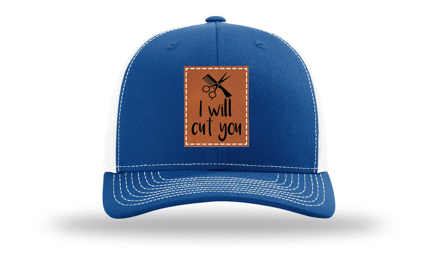 I Will Cut You Leather Patch Richardson 112 Hat