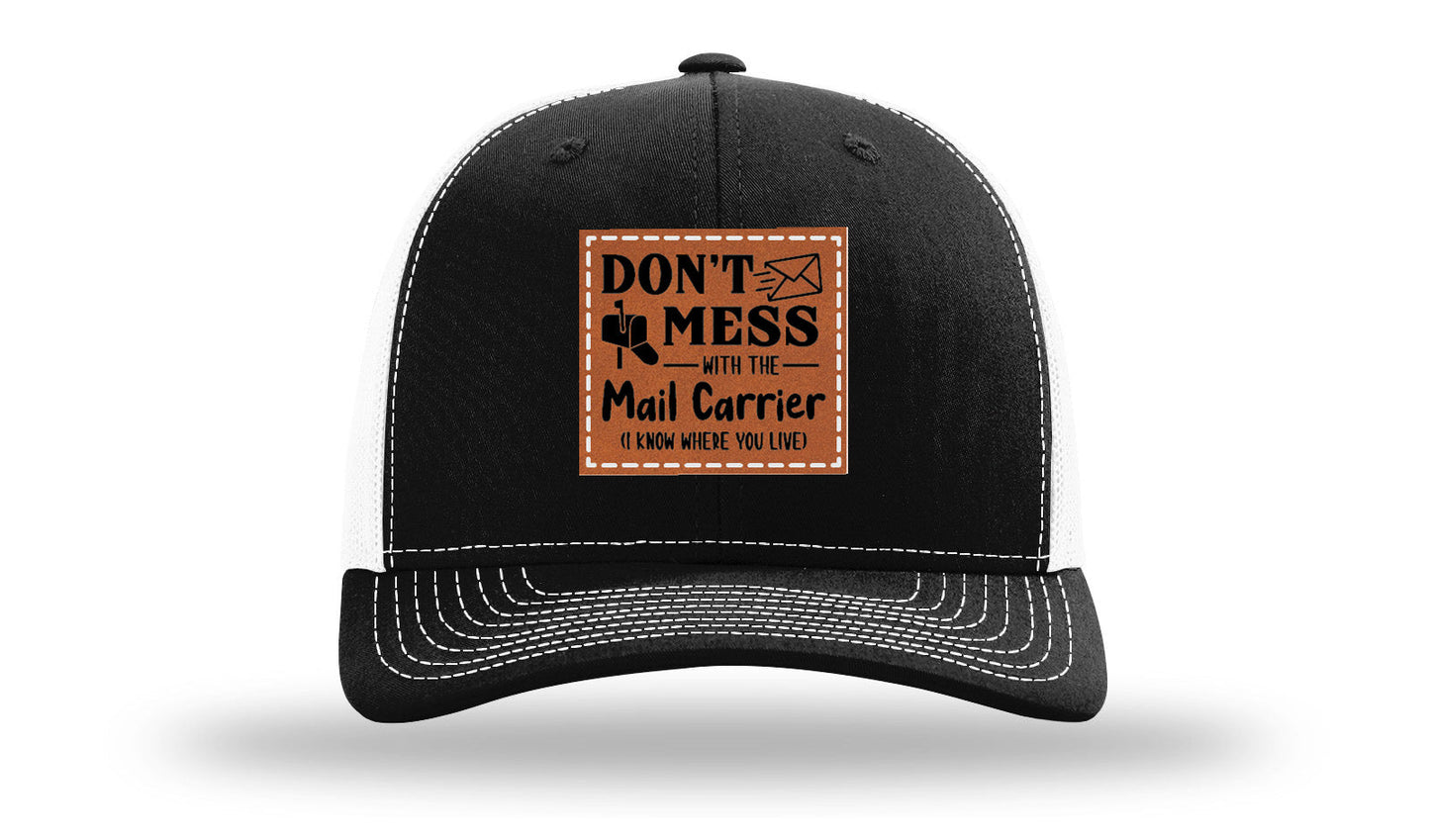 Mail Carrier Leather Patch Richardson 112 Hat