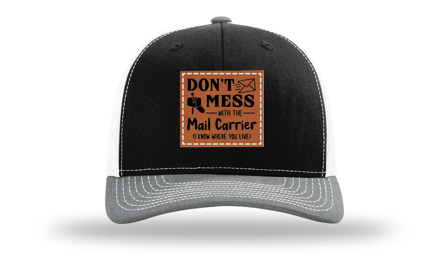 Mail Carrier Leather Patch Richardson 112 Hat