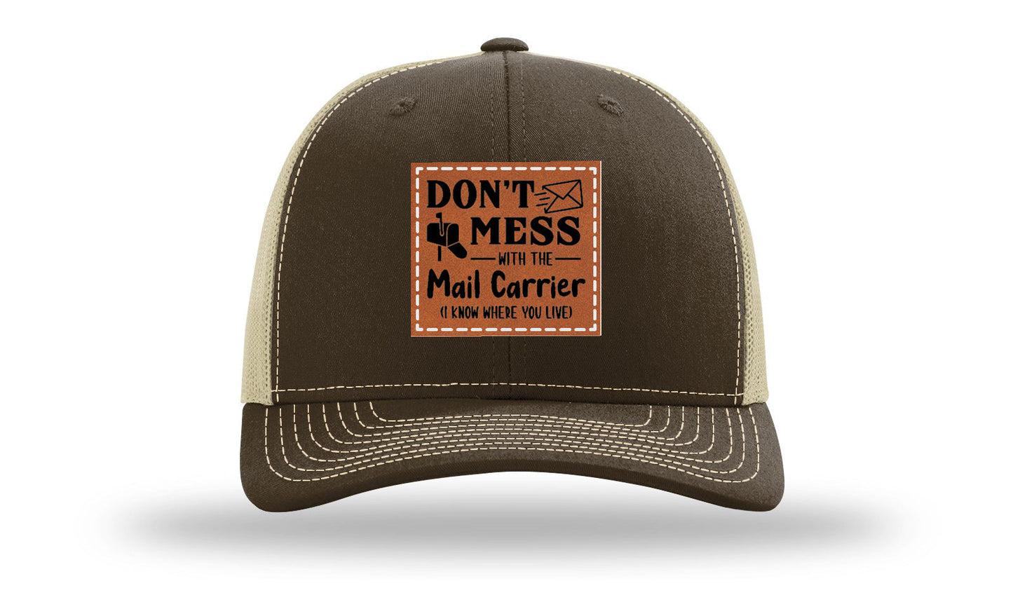 Mail Carrier Leather Patch Richardson 112 Hat