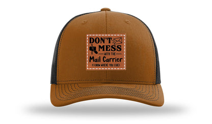 Mail Carrier Leather Patch Richardson 112 Hat