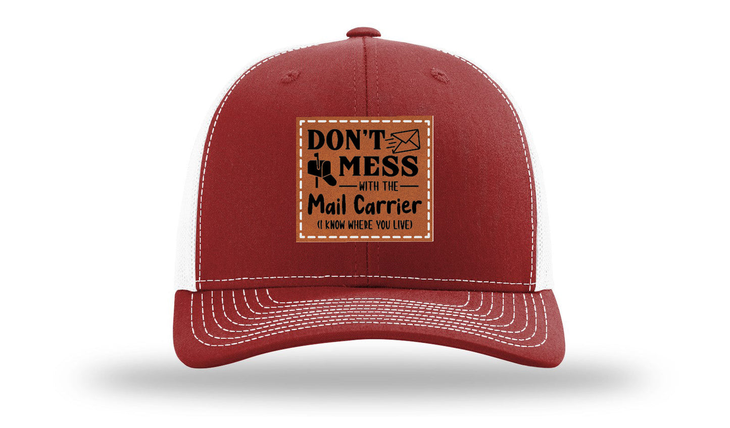 Mail Carrier Leather Patch Richardson 112 Hat