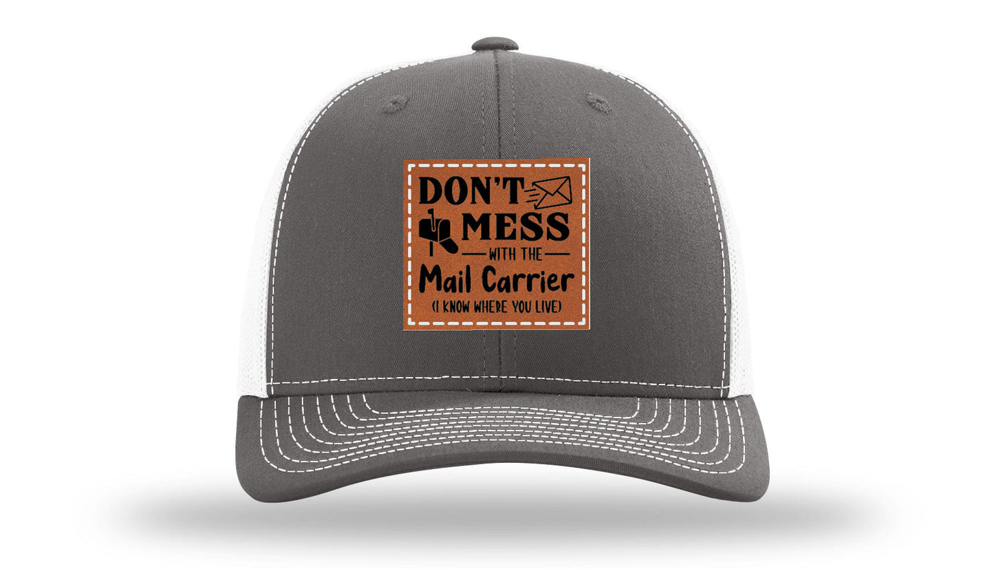 Mail Carrier Leather Patch Richardson 112 Hat