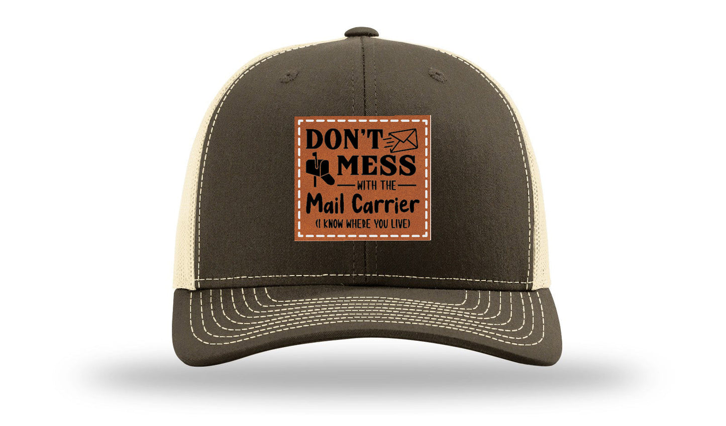 Mail Carrier Leather Patch Richardson 112 Hat