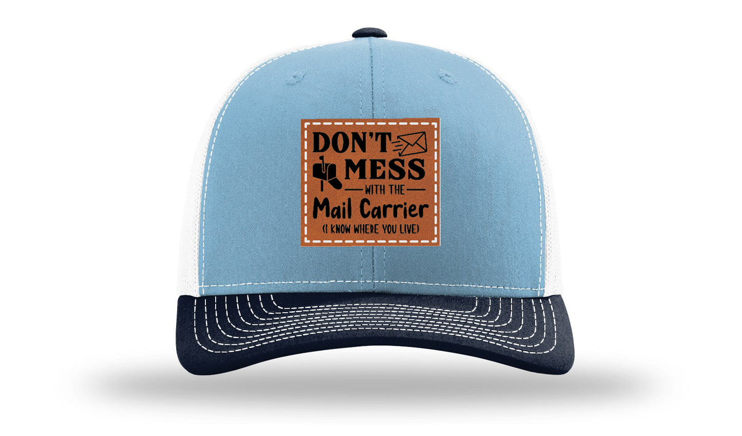 Mail Carrier Leather Patch Richardson 112 Hat