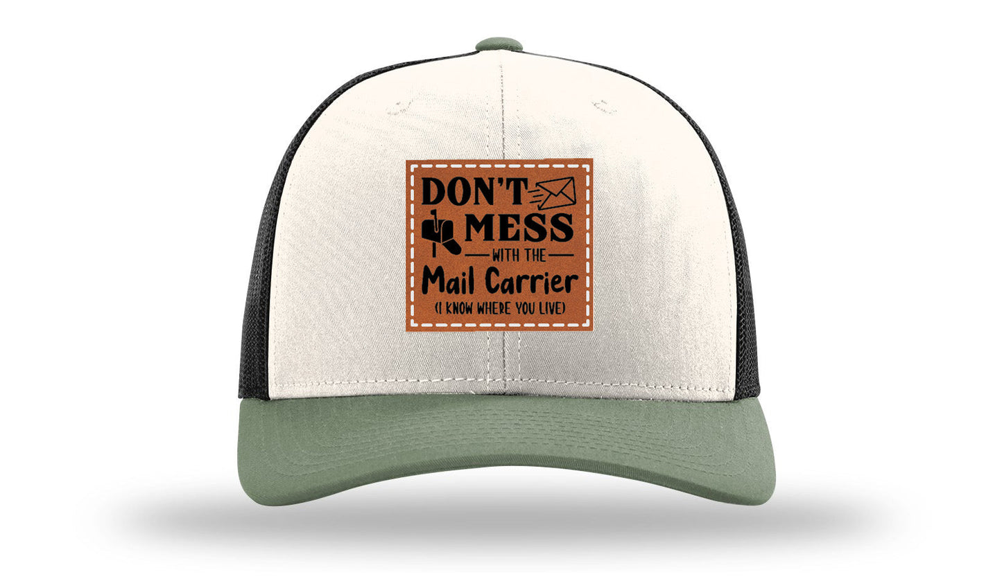 Mail Carrier Leather Patch Richardson 112 Hat
