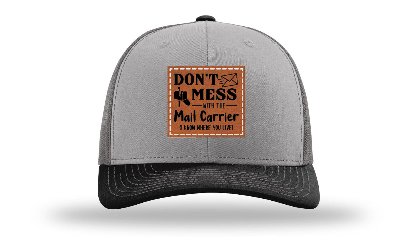 Mail Carrier Leather Patch Richardson 112 Hat
