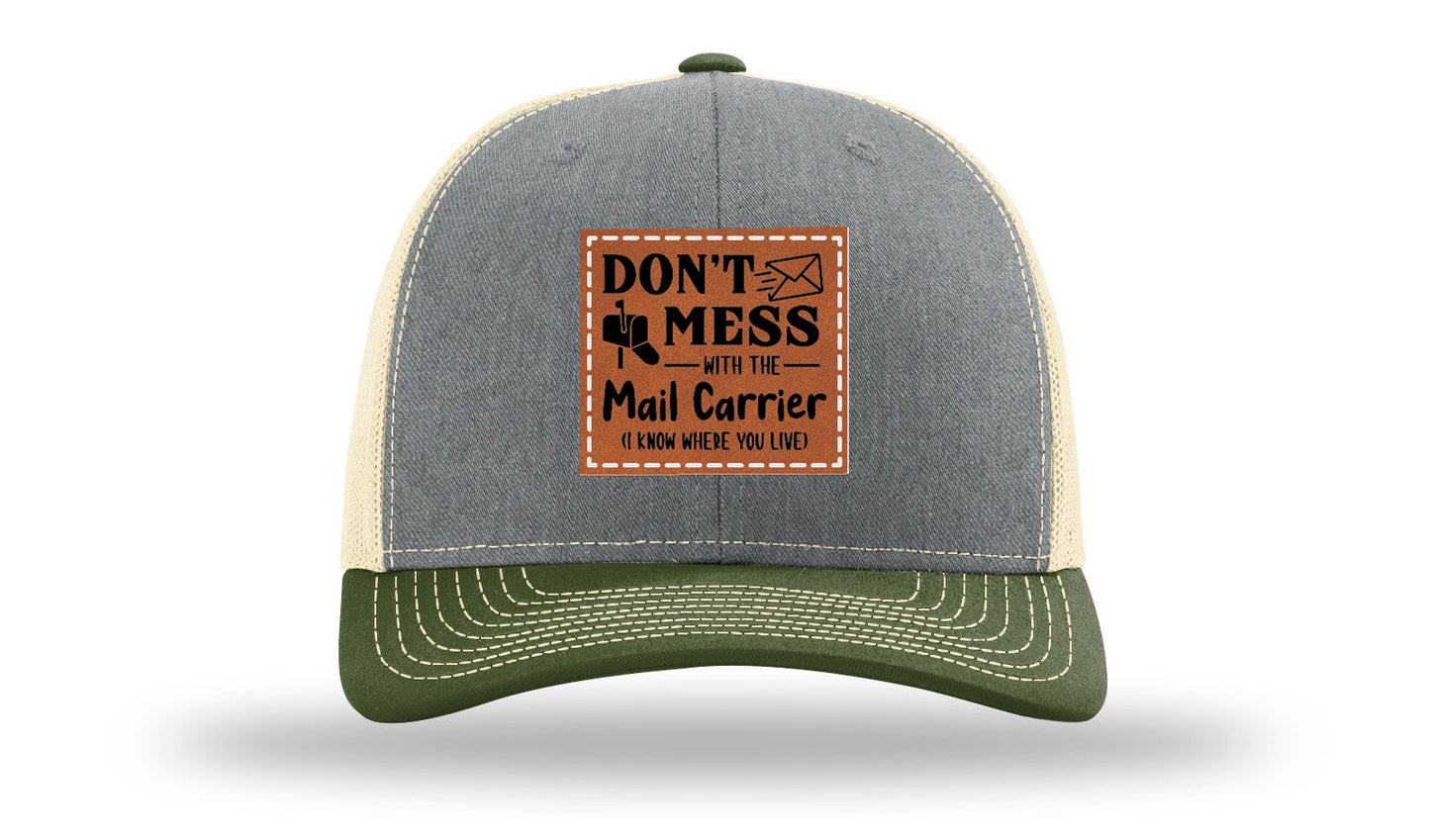 Mail Carrier Leather Patch Richardson 112 Hat