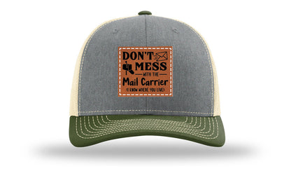 Mail Carrier Leather Patch Richardson 112 Hat