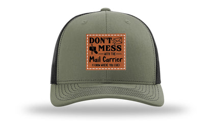 Mail Carrier Leather Patch Richardson 112 Hat