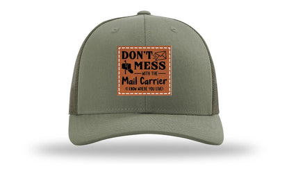 Mail Carrier Leather Patch Richardson 112 Hat