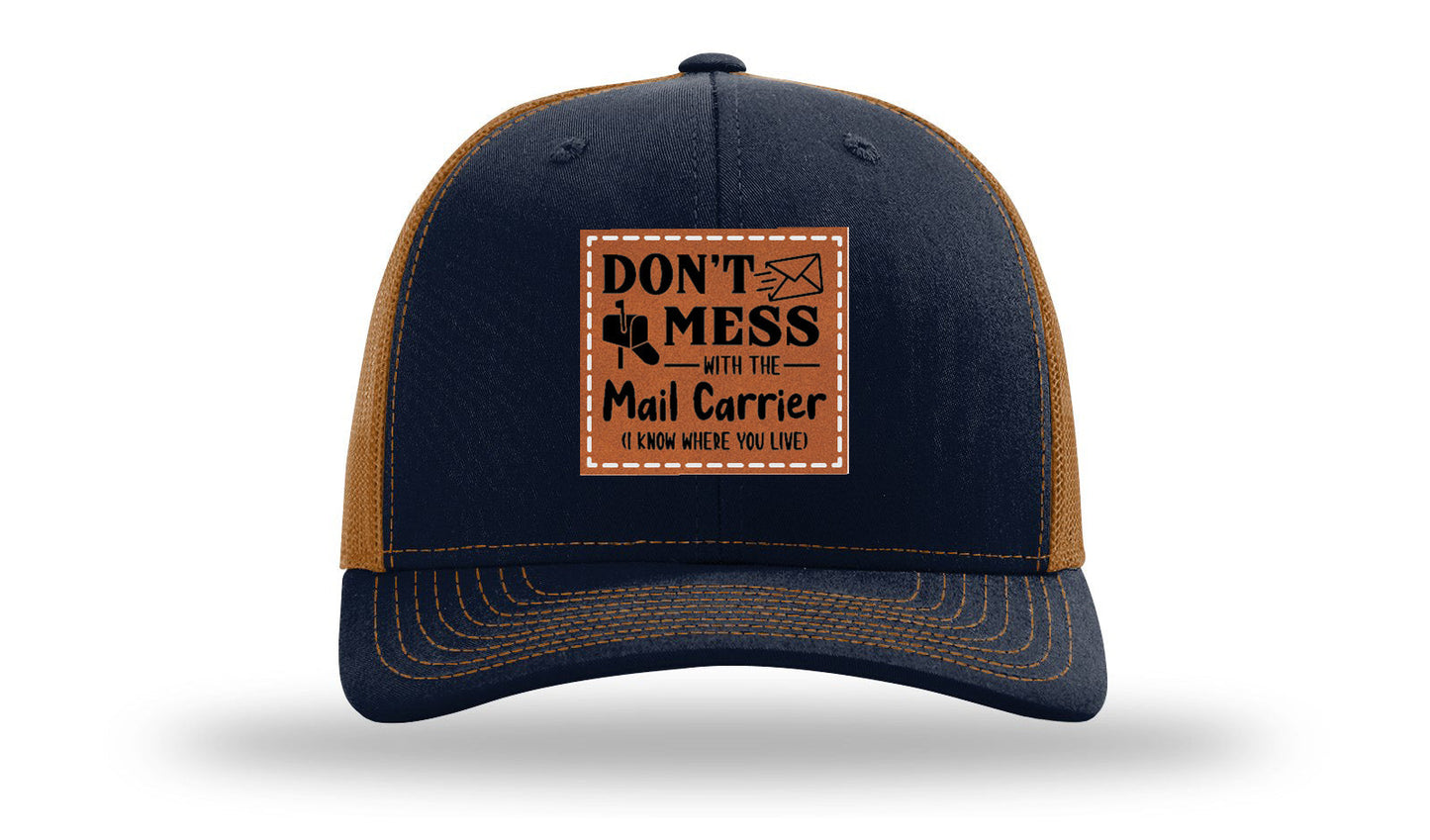 Mail Carrier Leather Patch Richardson 112 Hat