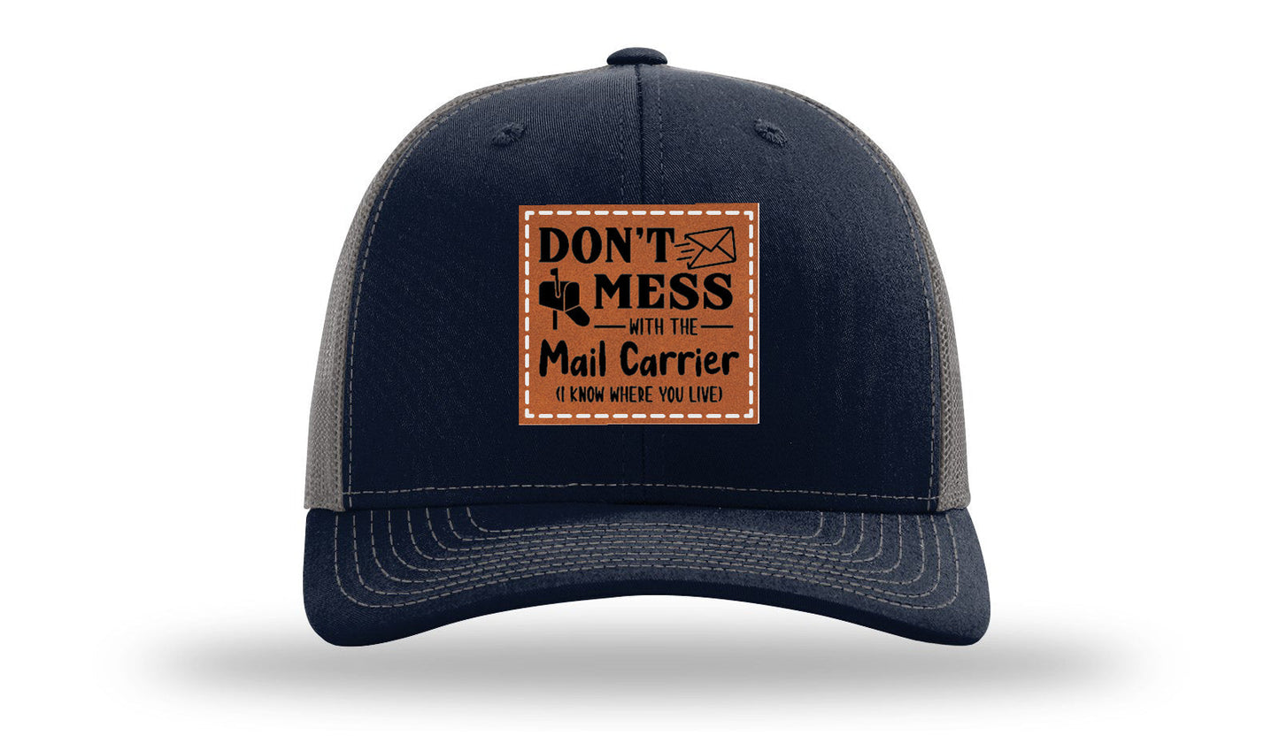 Mail Carrier Leather Patch Richardson 112 Hat