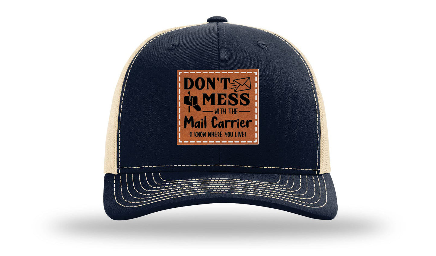 Mail Carrier Leather Patch Richardson 112 Hat