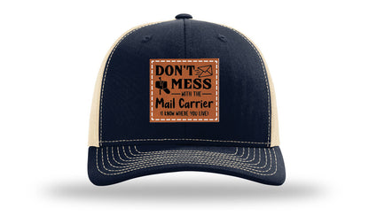 Mail Carrier Leather Patch Richardson 112 Hat