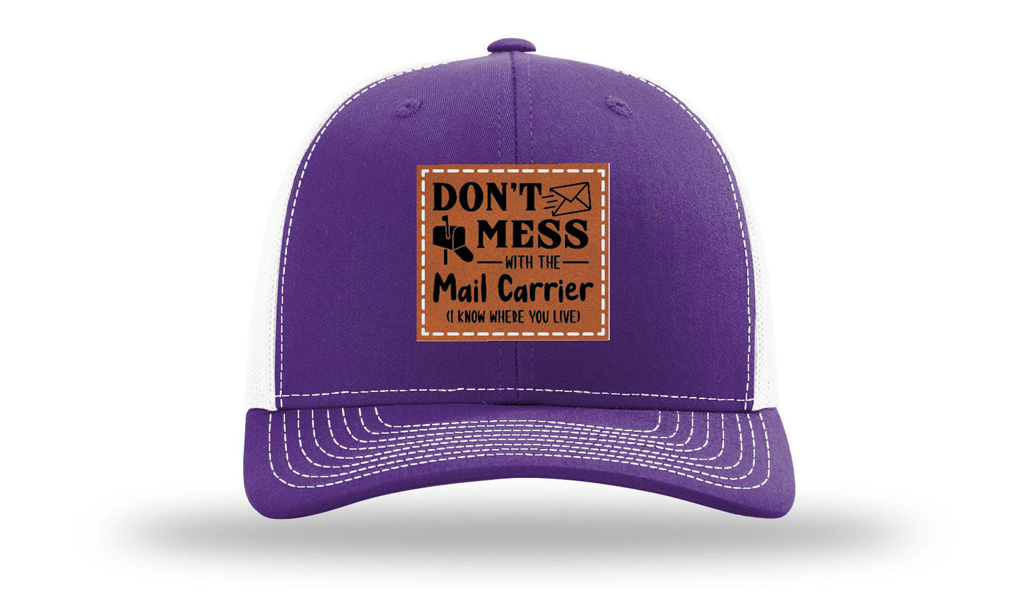 Mail Carrier Leather Patch Richardson 112 Hat