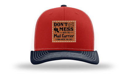 Mail Carrier Leather Patch Richardson 112 Hat