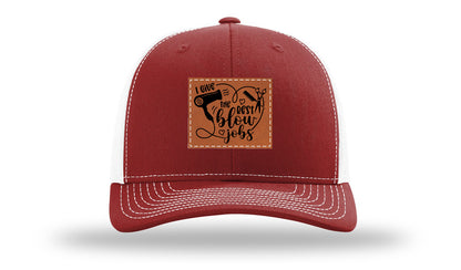 I Give The Best Blow Jobs Leather Patch Richardson 112 Hat-Cardinal / White