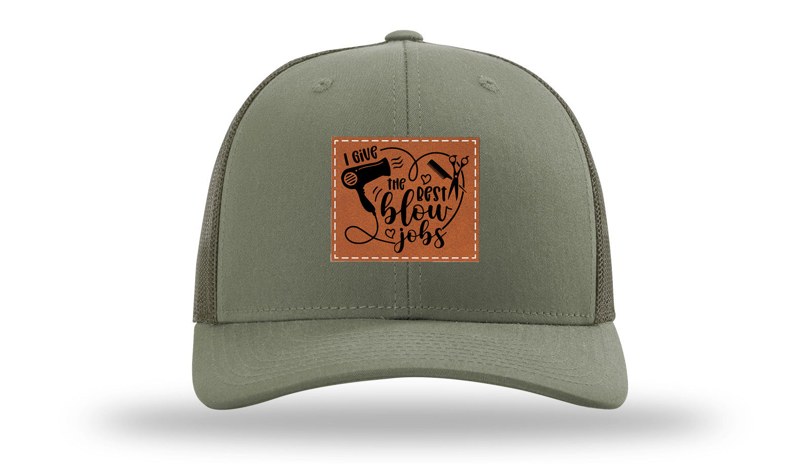 I Give The Best Blow Jobs Leather Patch Richardson 112 Hat-Loden