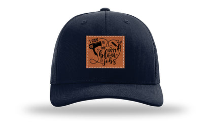 I Give The Best Blow Jobs Leather Patch Richardson 112 Hat-Navy