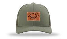 Load image into Gallery viewer, Heart Stethoscope with Name  Leather Patch Richardson 112 Hat
