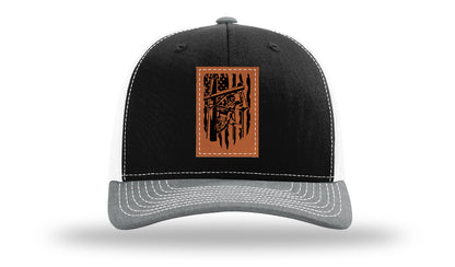 Lineman Work Leather Patch Richardson 112 Hat-Black / White / Heather Grey