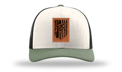 Lineman Work Leather Patch Richardson 112 Hat-Cream / Black / Loden